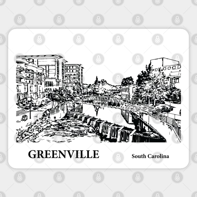 Greenville South Carolina Magnet by Lakeric